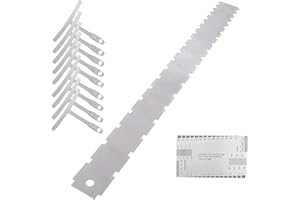 Guitar Notched Straight Edge Luthier Tools String Action Gauge and Radius Gauge Guitar Setup Tools