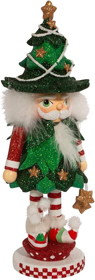 Nutcrackers - Kurt S. Adler HA0566 Hollywood Jolly Tree Christmas Hat Nutcracker, Multi-Colored