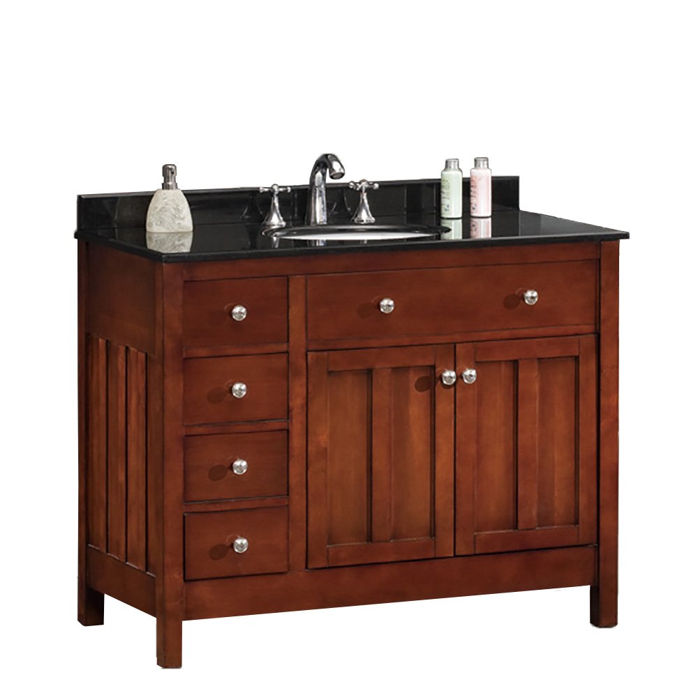 Bathroom Vanities Ove Decors Adam Adam 42 Inch Vanity In Dark Cherry With Black Granite Vanity Top And White Basin Kitchen Bath Fixtures Bathroom Vanities Ove Decors Adam Adam 42 Inch Vanity In Dark Cherry With Black Granite Vanity Top And White Basin Kitchen Bath Fixtures