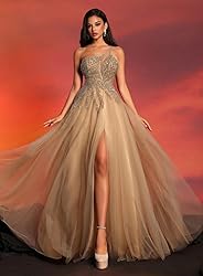 Hot Pink Tulle Prom Dresses for Women Plus Size