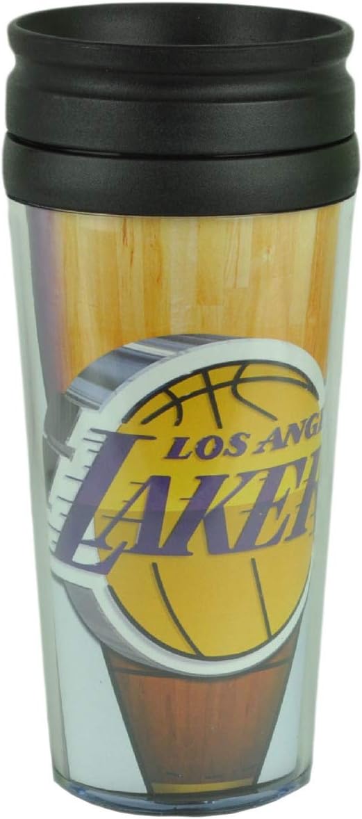 Los Angeles Lakers 16 Ounce Insulated Travel Mug Amazon Co Uk Sports Outdoors