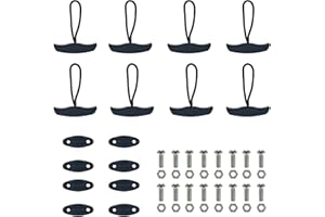 Kasteco 2/4/8 Pack Kayak Handles Replacement Kayak Accessories with Cord and Pad Eyes Screws