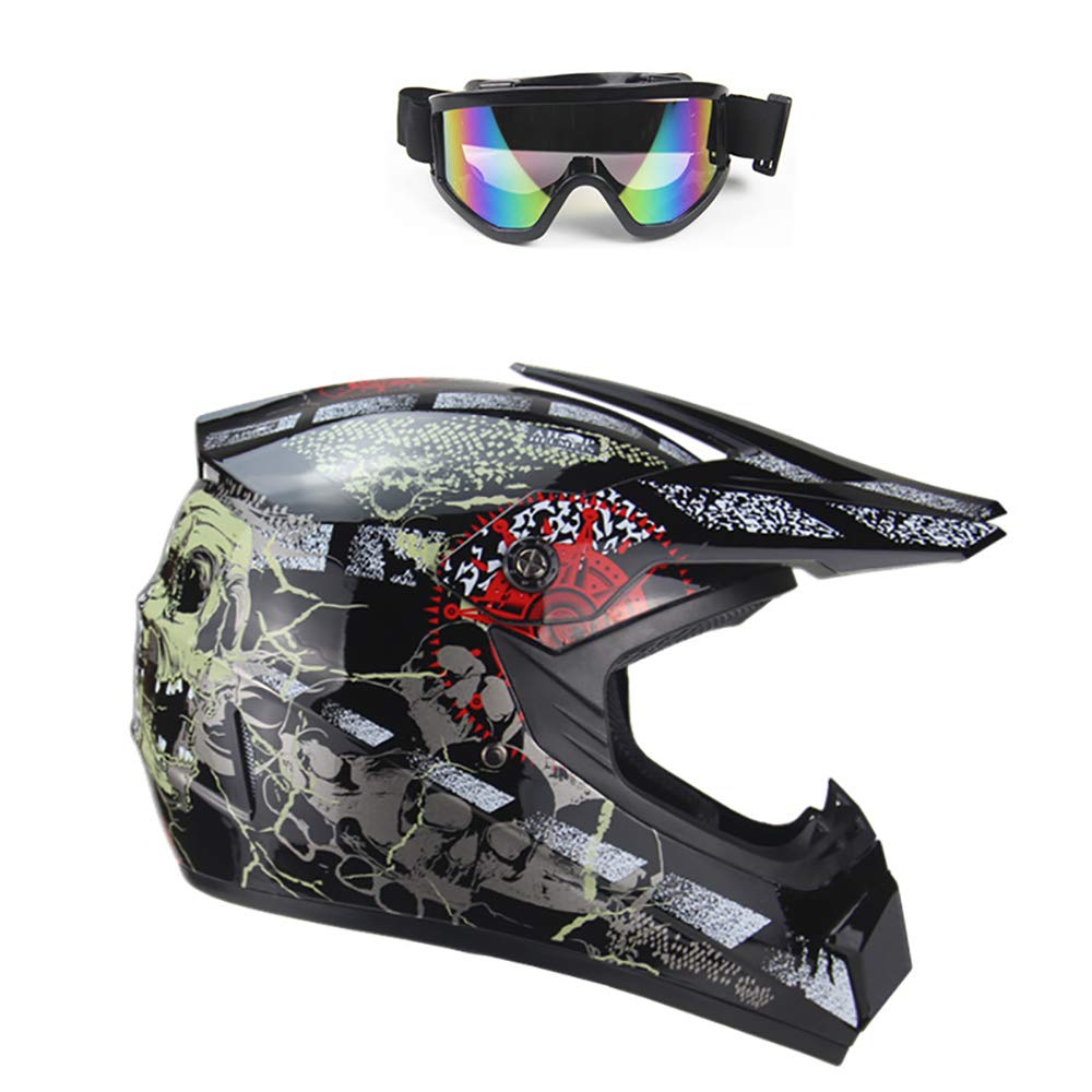 LiYan Youth Kids Motocross Helmets, ATV Helmets Dirt Bike Racing Mountain Bike Helmets DOT, Includin