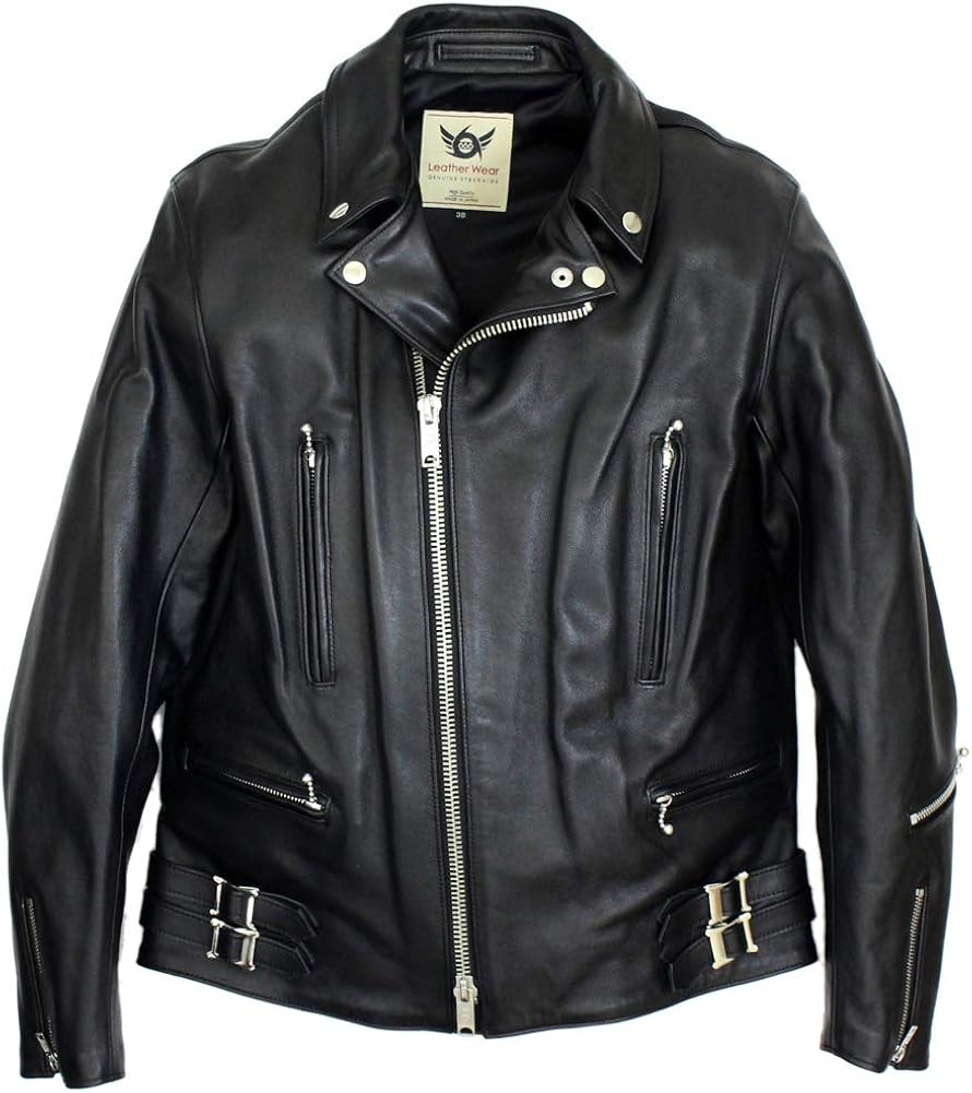 Amazon 666 Leather Wear Ljm 1tfl タイトフィット U K サイドベルト ライダースジャケット ロング 日本製 Black コート ジャケット 通販
