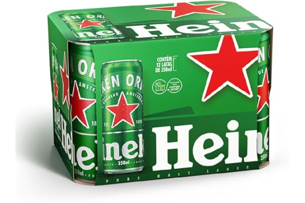Heineken Cerveja Sleek Lata 350ml Pack 12 Unidades