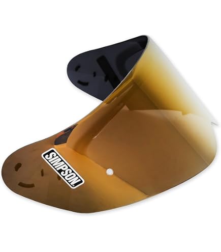 SIMPSON Motorcycle 89202MBC Outlaw Bandit Amber Helmet Shield Medium Large XL XXL : Automotive