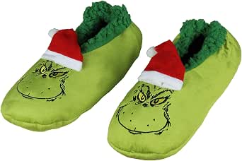 Amazon.com: Dr. Seuss The Grinch That Stole - Pantuflas de Navidad con  suela antideslizante para mujeres y hombres : Ropa, Zapatos y Joyería