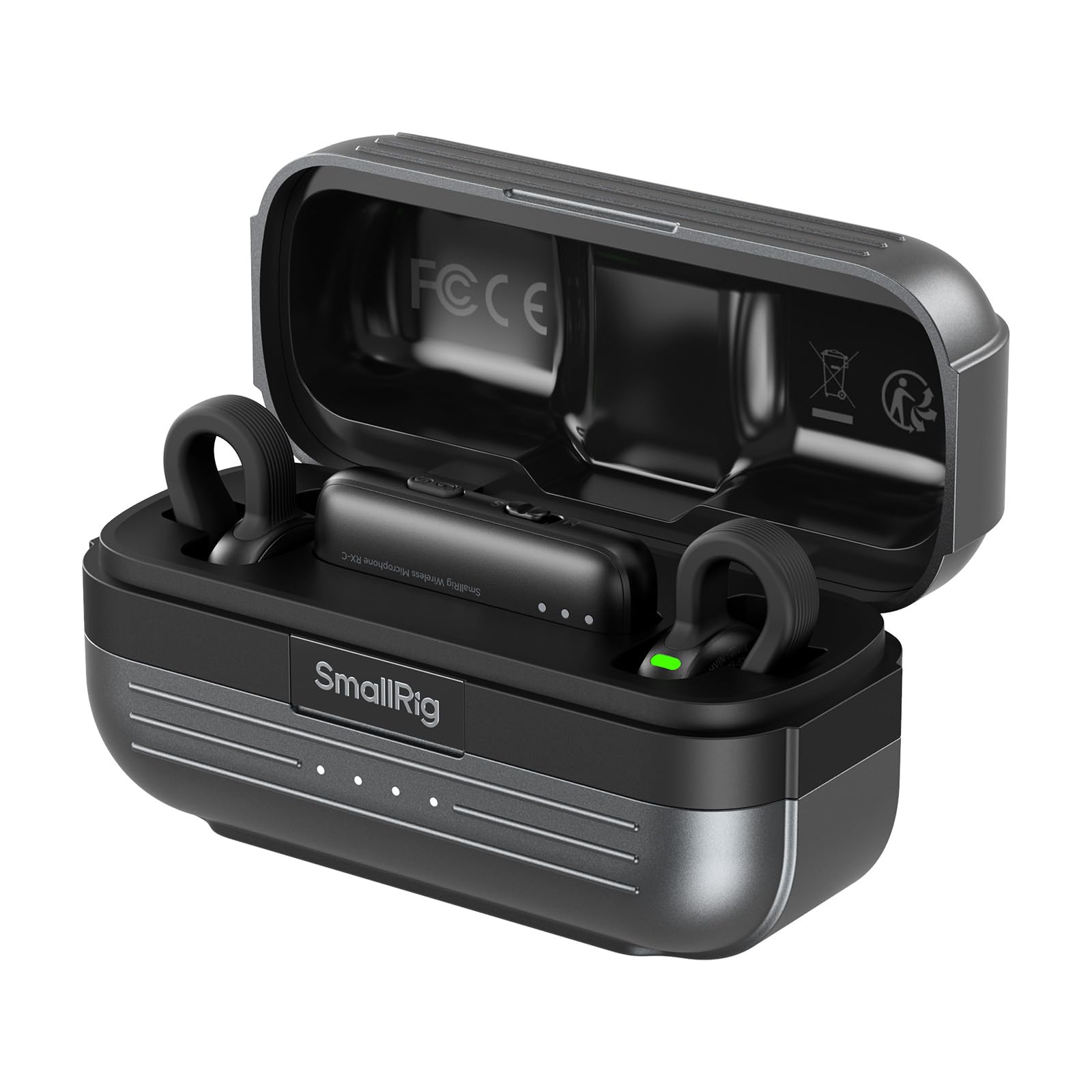 SMALLRIG S70-C2 Drahtloses Mikrofon (2 Sender + 1 Empfänger + Ladeschale) mit USB-C-Adapter für Smartphones/Tablets/Action-Kameras, 48kHz/24bit, 48 Std. Nutzung, Unsichtbares, Vlog geeignet - 5717
