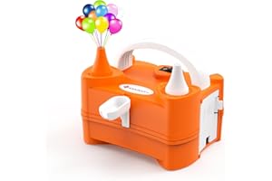 ID IDAODAN IDAODAN Electric Air Balloon Pump Portable Dual Nozzle 110V 600W Electric Balloon Blower Pump/Electric Balloon Inflator for Kids Party Decoration