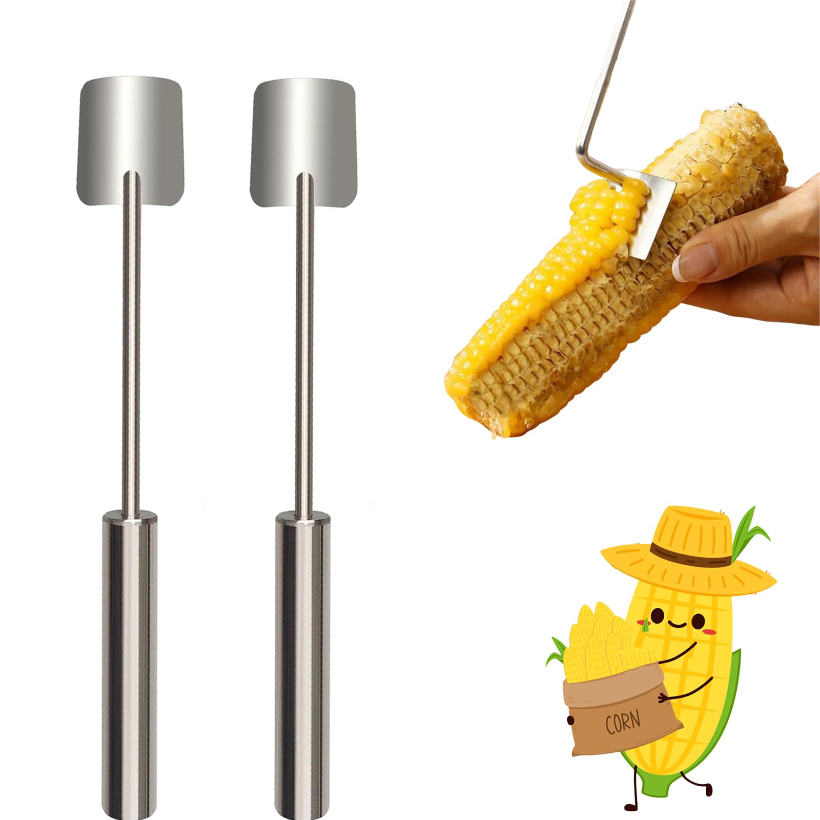 2PCS Magic Corn Peelers - New Kitchen Gadgets, Stripper Tool for Corn on The Cob Remover