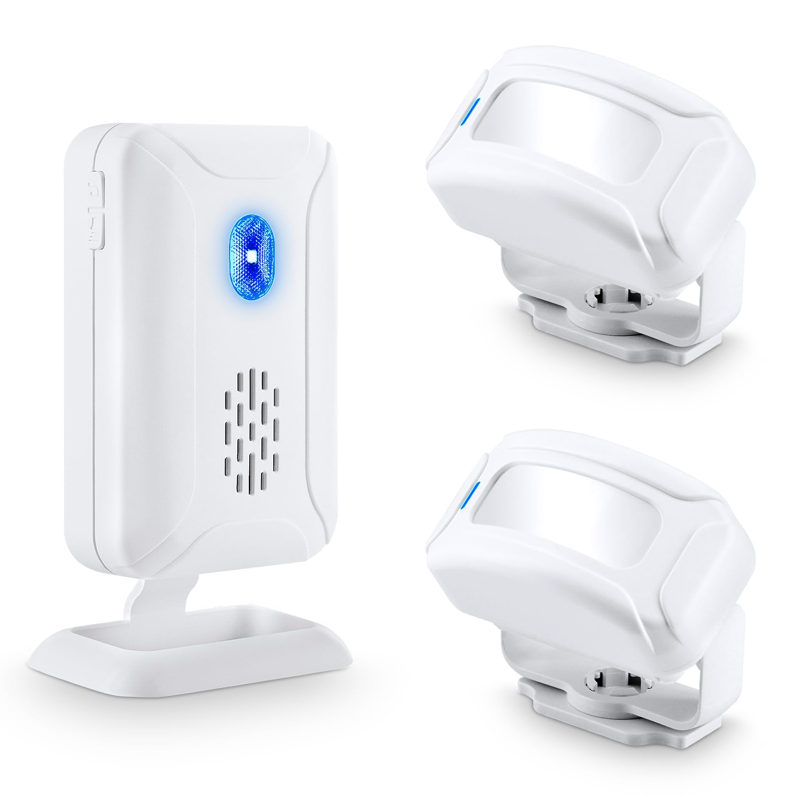 NineLeaf Wireless Motion Sensor Alarm, Indoor Motion Sensor Alarm with Siren, Door Motion Sensor,Caregiver Pager for Elderly with 32Different Melodies 4Volume Adjustable for Business Hotel Home Office