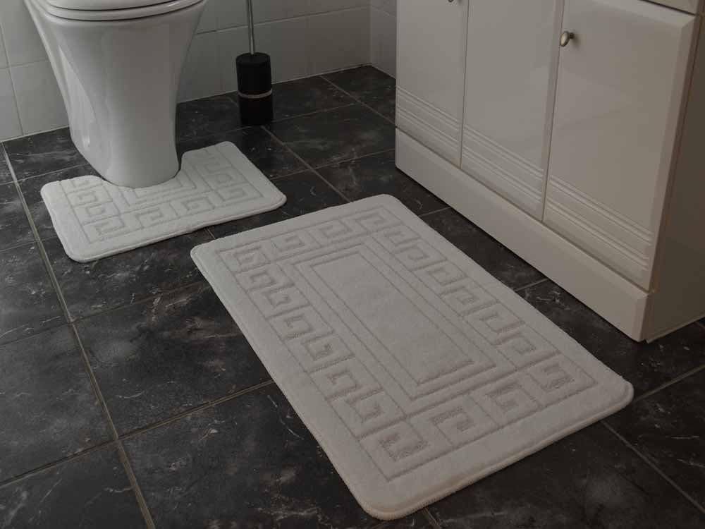 White 2 Piece Bath Mat Set. Available in 25 Colours Amazon.co.uk