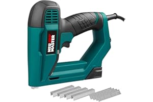 Brad Nailer, NEU MASTER NTC0060 Electric Nail Gun/Staple Gun for DIY Project of Upholstery, Carpentry and Woodworking, Including Staples and Nails