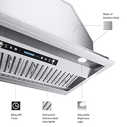 IKTCH 36 inch Built-in/Insert Range Hood 900