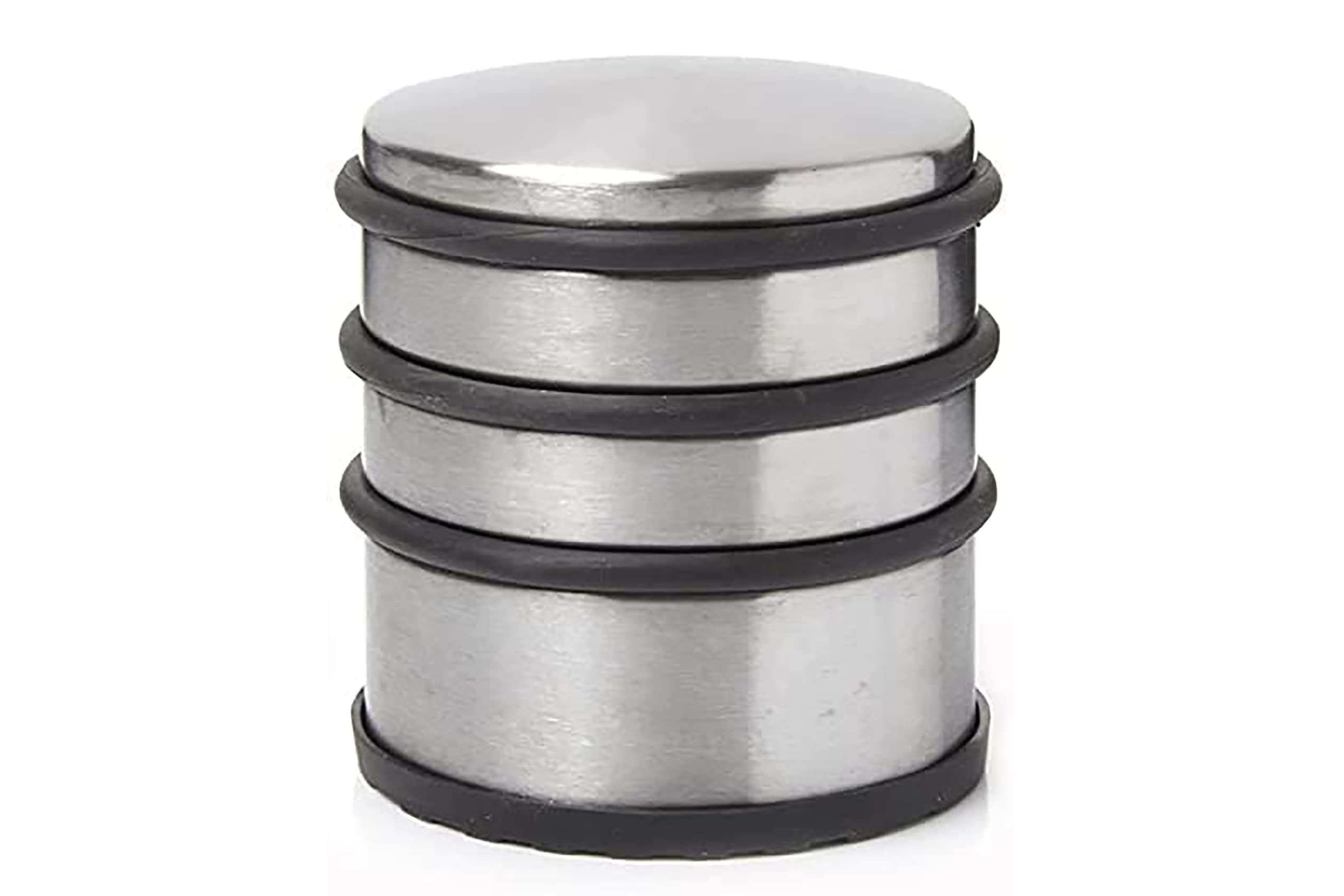Hyfive Door Stopper Heavy Duty Stainless Steel Round Solid Door Wedge Stop Rubber Base Single Door Stop