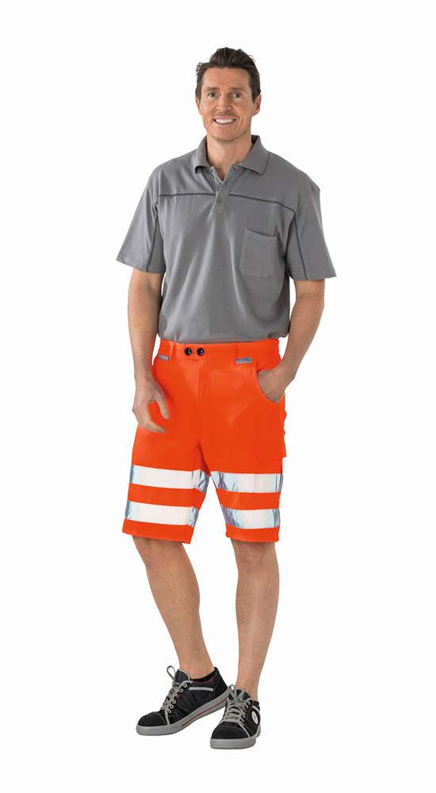 Planam 2015052 Size Large "High Visible" Shorts - Orange