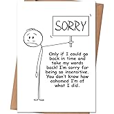 HEJOYN Apology Card for Him Her, I'm Sorry Gifts for Her, I'm Sorry Cards for Friends Family