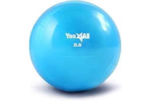 Yes4All Toning Ball - Soft Weighted Medicine Ball, Weighted Balls for Fitness, Yoga, Pilates Ball 2-10lbs with Multi Colors A