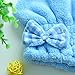 SOFTOWN Microfiber Hair Drying Towel Cap Super Absorbent for Short Hair, 1 Pack, Blue, 9 x 12 inch