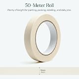 WINSOME Masking Tape 50m x 18mm White Low Tack Painters Decorating Watercolour view 2