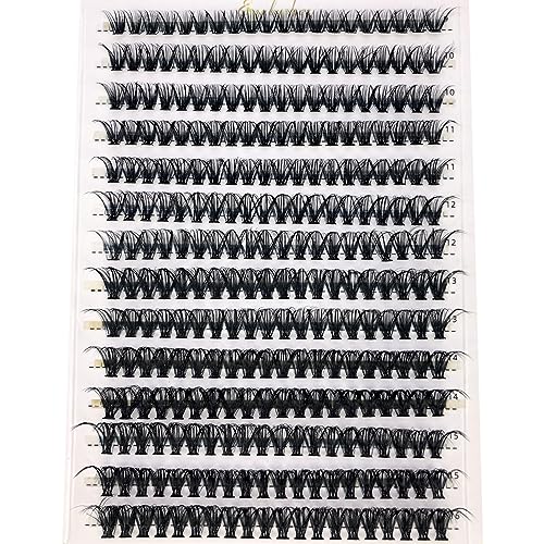 HBZGTLAD 30D/40D/50D/60D/80D Mink Eyelashes 280 Bundles Natural Eyelash extension 3D Russia Volume Individual Eyelash Cluster Makeup Tools Lashes (40D-D Curl-0.07MM-MIX)