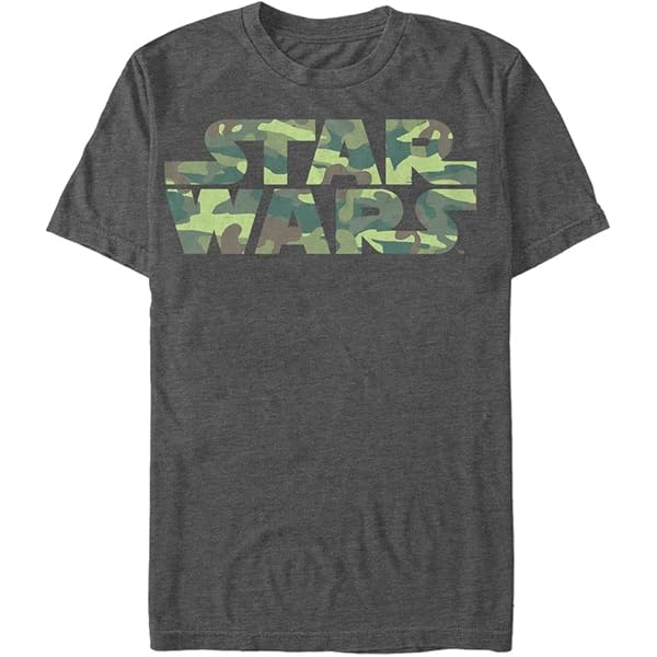 STAR WARS Big & Tall Dark_Nation - Camiseta De Manga Corta Para Hombre, Gris Carbón Jaspeado, XL Grande Y Alto