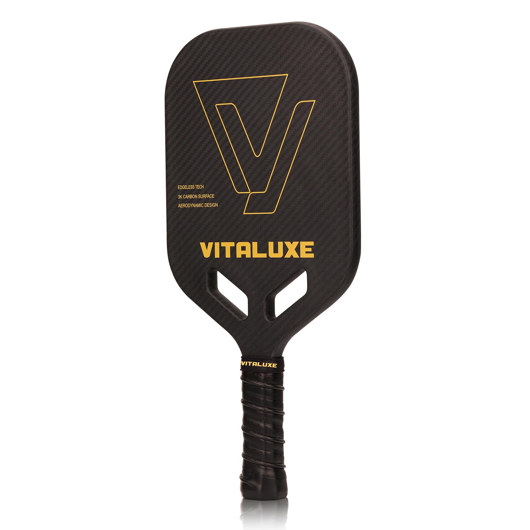 Edgeless Carbon Fiber Pickleball Paddle - USAPA Approved Aero Throat 360 Thermosculpting T700 Carbonfusion Grit Surface Pickleball Set Includes 1 High End Paddle And 10 Pickleball Accessories - View #6