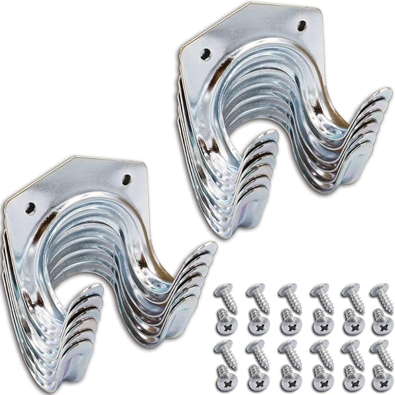 raxter 12 Pack Heavy-Duty Garage Hooks Wall Mounted Tool Hanger Organizer Set
