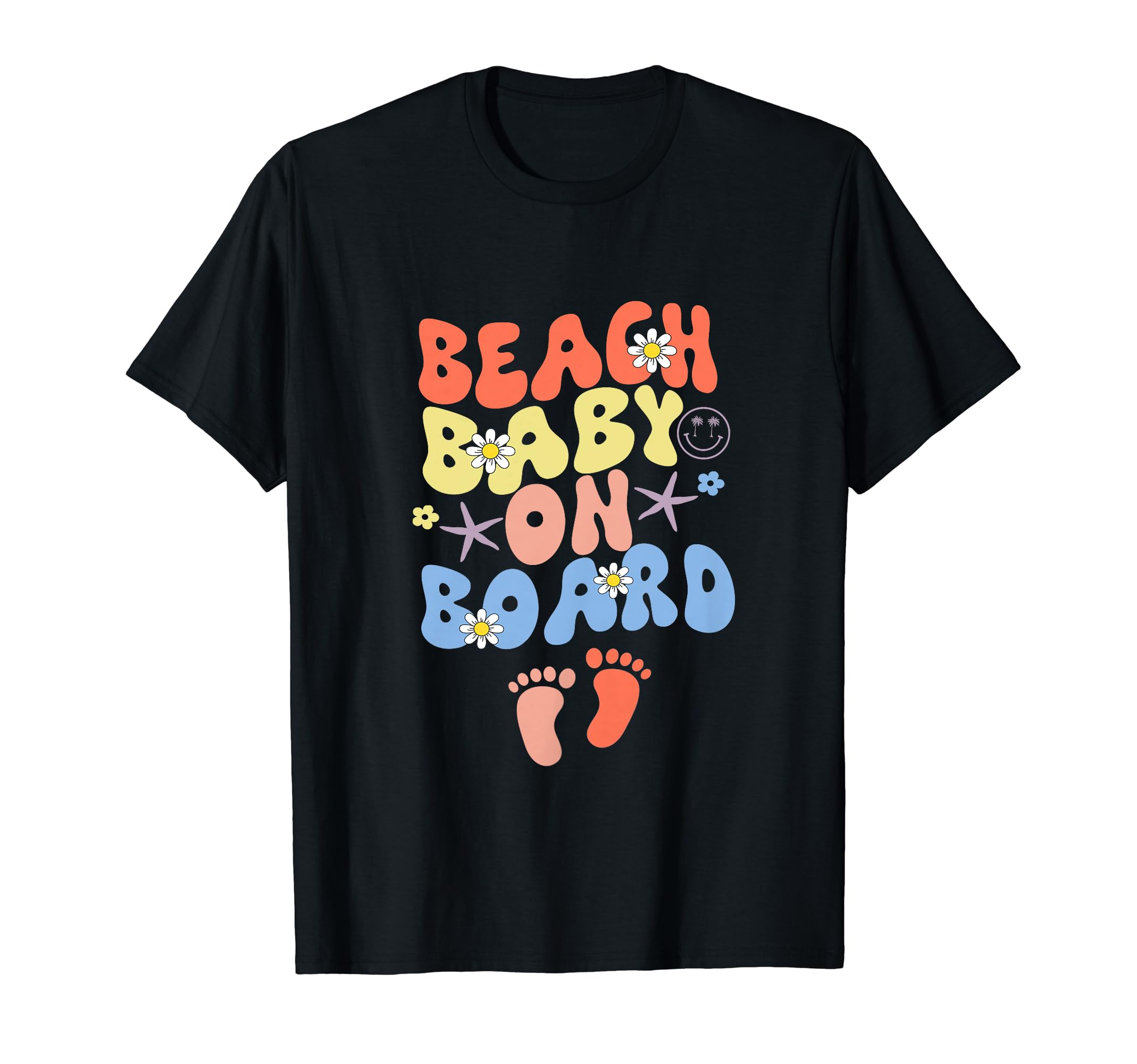 Photo 1 of Retro Cruise Trip Pregnancy Baby Shower Beach Baby On Board T-Shirt for Men Women