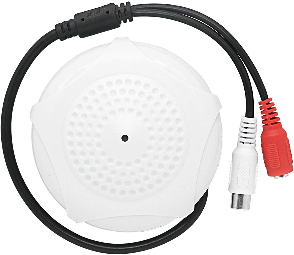 CCTV Microphone,Pickup Audio Recording,Sound Monitor kit Microphone High Sensitive Microphone