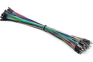 Chanzon 40pcs 20cm Long Male to Female Header Jumper Wire Dupont Cable Line Connector 40 pin Solderless Multicolored for Arduino Raspberry pi Electronic Breadboard Protoboard PCB Board