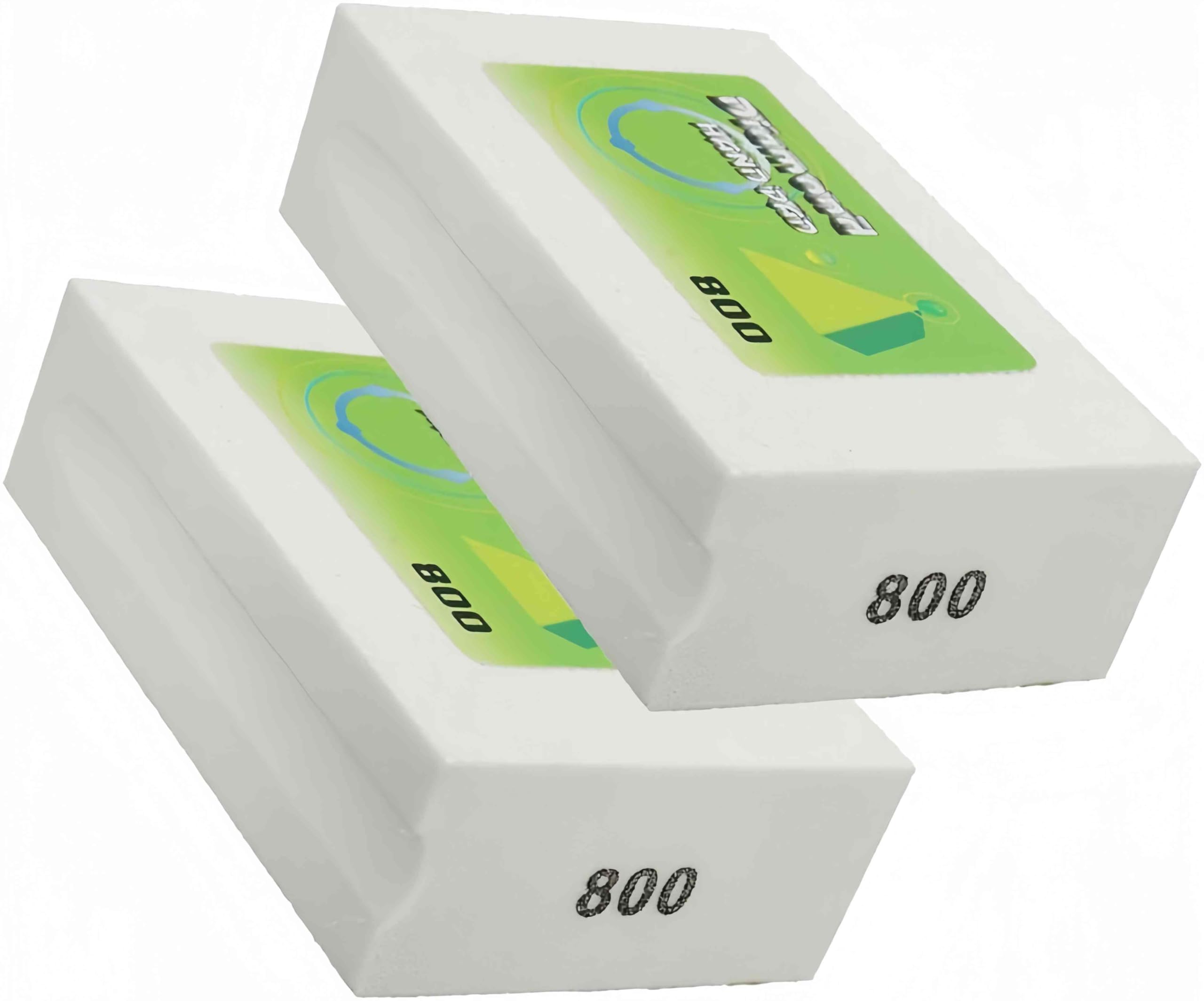 2 Pack Diamond Sanding Blocks Hand-Held Pad Polishing Grinding Block For Glass Granite Concrete Marble 800 Grit