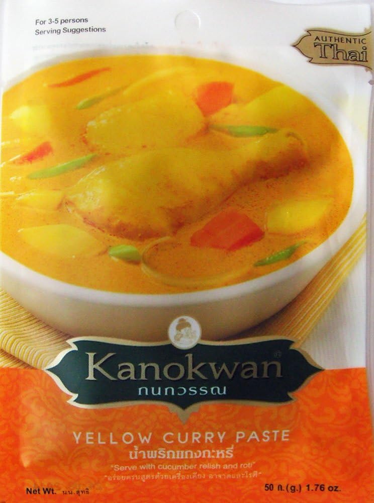 Yellow Curry Paste 50g Kanokwan Brand - Product of Thailand