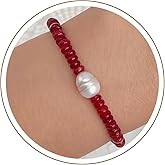 ERNAULO Beaded Bracelets for Women Gemstone Bead Bracelets with Freshwater Pearl Crystal Beaded Bracelet Boho Natural Stone Bracelets for Women Trendy Jewelry Gifts