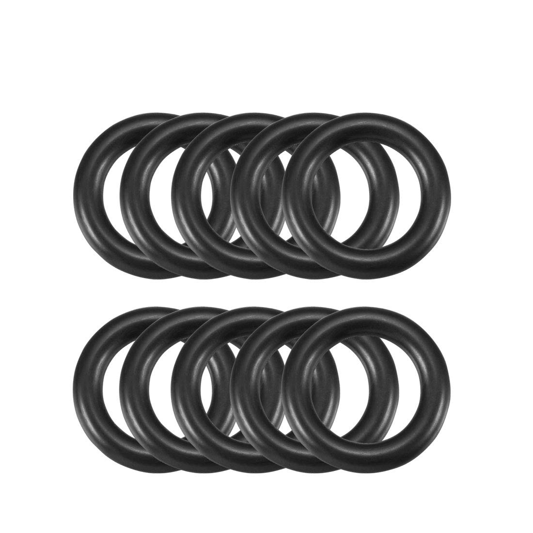 Sourcingmap Nitrile Rubber O-Rings 22mm OD 14mm ID 4mm Width, Metric Sealing Gasket, Pack of 10