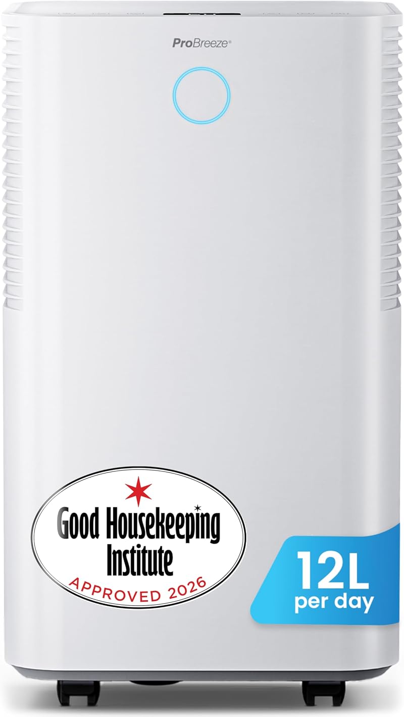 Pro Breeze OmniDry 12L/Day Dehumidifier with Auto Humidity Sensor