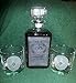 Personalized Square Masonic Whiskey Label Decanter - Hand Sand Etched