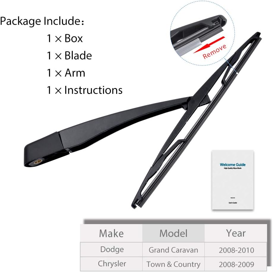 Automotive OTUAYAUTO 9L1Z17526A Rear Wiper Arm Blade Set For Ford