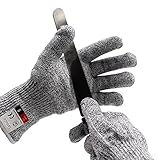 LattoGe Cut Resistant Gloves for Oyster Shucking, Fish Fillet Processing, Mandolin Slicing, Meat Cutting and Wood Carving Food Grade, Level 5 Protection,Cutting Slicing,Kitchen Hand Safety (Large)