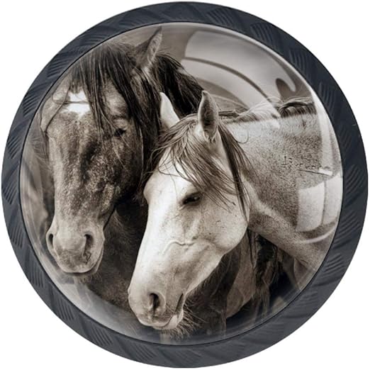 Amazon Com Idealiy Wild Horses Drawer Pulls Handles Cabinet