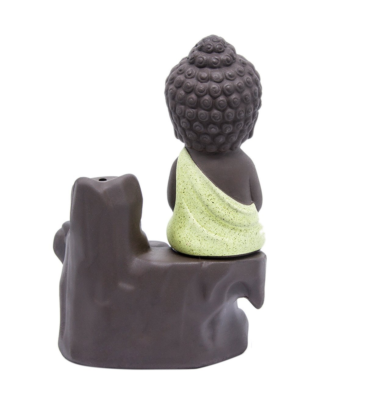 IH001-YELLOW Creative Home Decor The Little Monk Censer Backflow Incense Burner