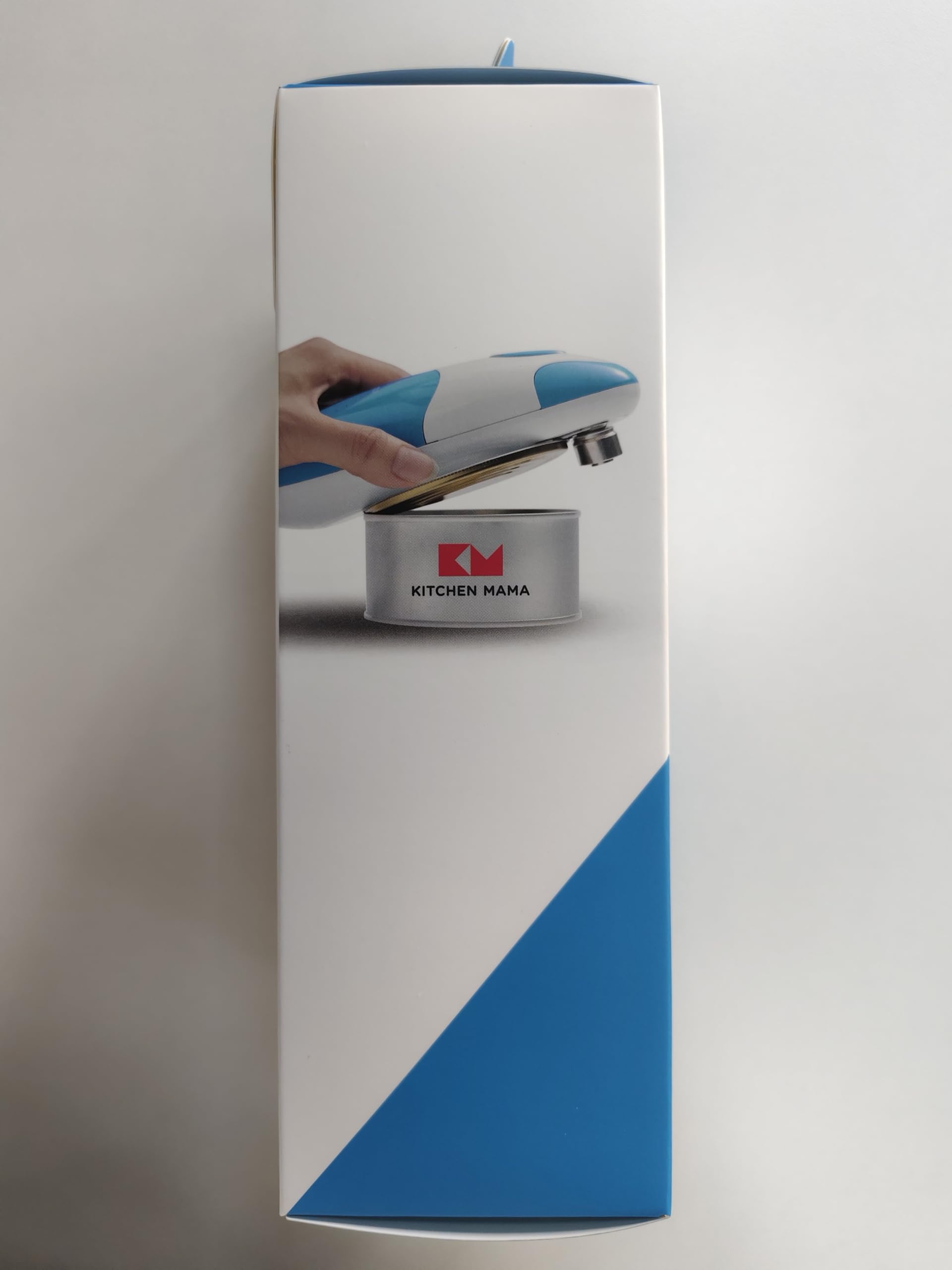Kitchen Mama Auto Electric Can Opener : Open Your Cans with A Simple Press of Button - Automatic, Hands Free, Smooth Edge, Food-Safe, Battery Operated, YES You CAN (Sky Blue)