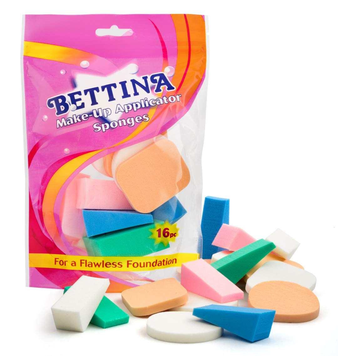 Bettina Make-Up Applicator Sponges - 16 Piece Pack