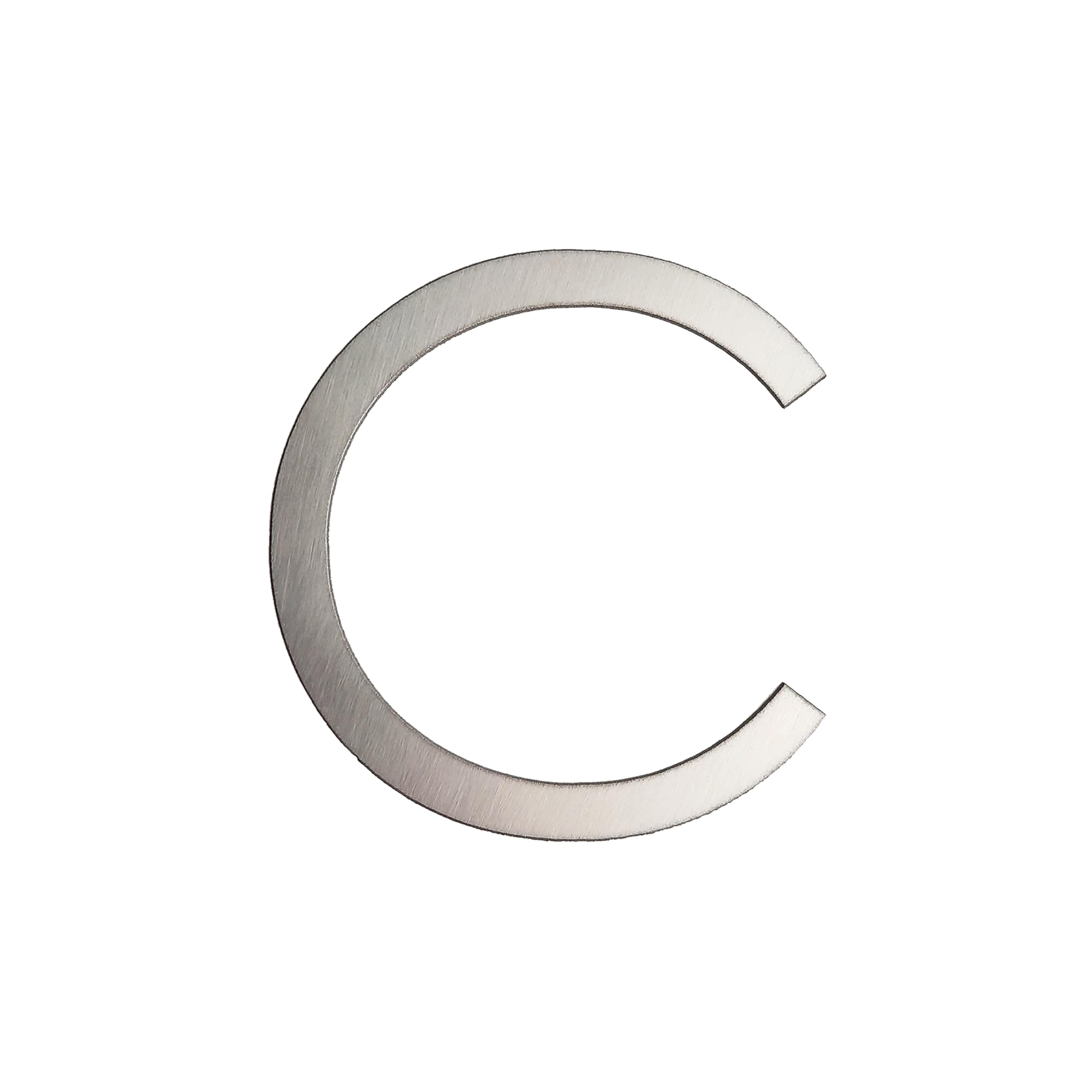 GUIZZO Creart - External Stainless Steel House Number Letter - C, 7.6 x 7.5 H cm - Signs/Letters - House Numbers, Handmade House Number Door Sign and Name Plate, Made in Italy