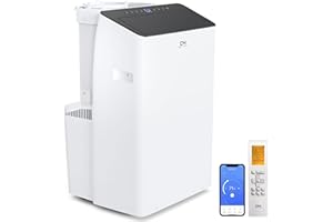 COOPER & HUNTER Cooper&Hunter 14,000 BTU (12,000 BTU SACC) Inverter Portable Air Conditioner with Heat Pump with Dual Hose, Dehumidifier, and Fan For Areas Up To 550 Sq. Ft, with Remote Control & Window Kit