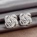 Buycitky Sterling Silver Plated Cubic Zirconia Love Knot Stud Earrings for Women Silver Love Knot Ear Rings