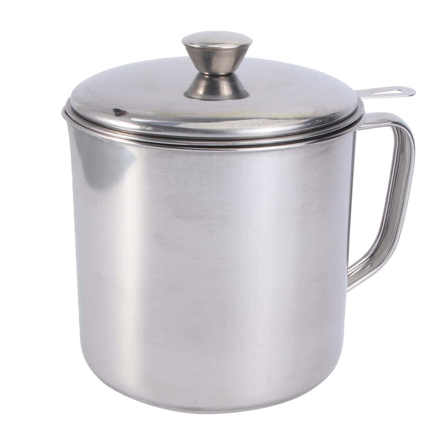 UPKOCH 1. 8 L Stainless Steel Grease Can Oil Filter Pot Oil Strainer