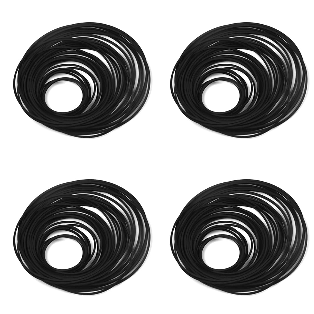 SMTHOME 120PCS Square Cassette Tape Machine Belt Assorted Common Band Repair Belt for Recorder Walkman DVD Drive CD-ROM Turntable (Mix Size 26mm-120mm)