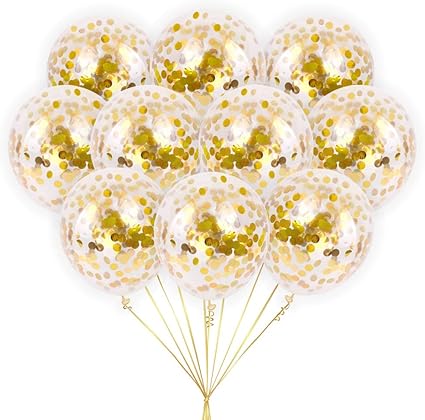 Large Gold Foil Confetti Balloons 