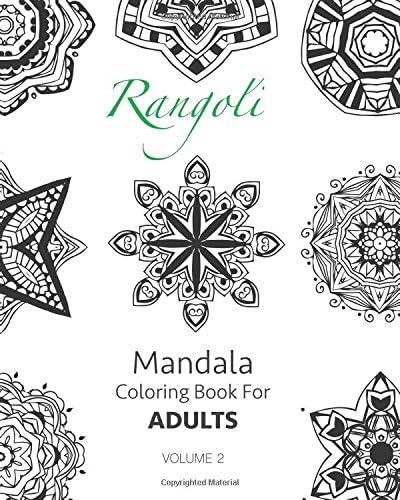 Rangoli - Mandala Coloring Book For Adults (Volume 2)